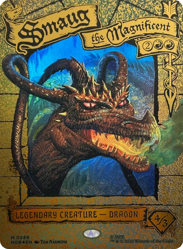 Smaug the Magnificent golden showcase card
