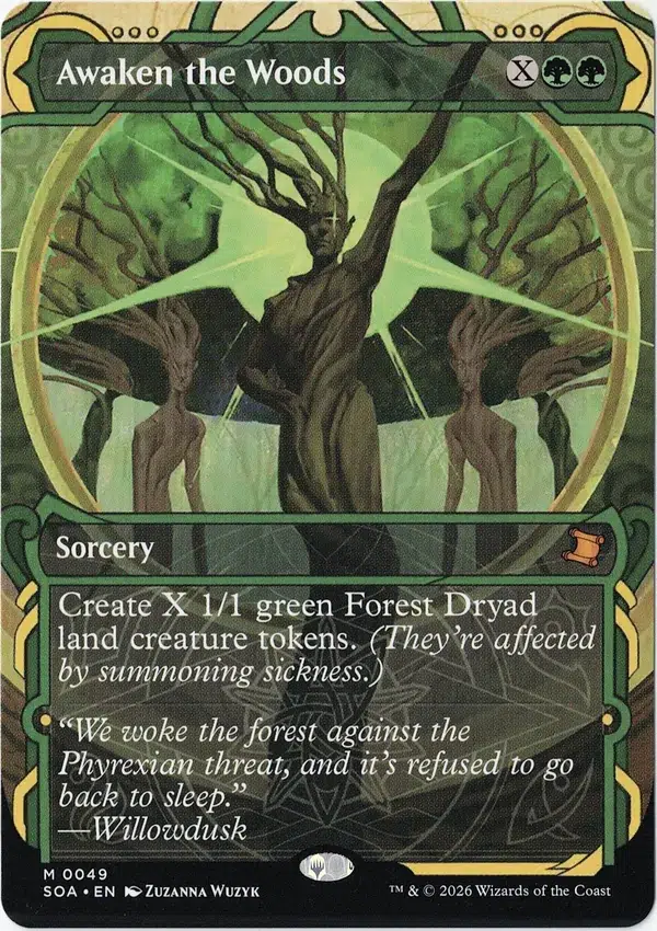 Awaken the Woods from Secrets of Strixhaven: Mystical Archive Magic the Gathering Proxy