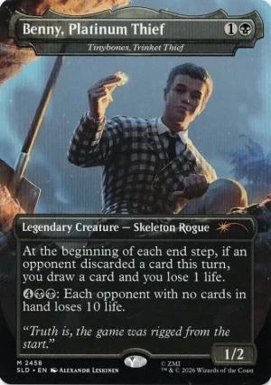 Benny, Platinum Thief (Tinybones, Trinket Thief) from Secret Lair Drop Series Magic the Gathering Proxy