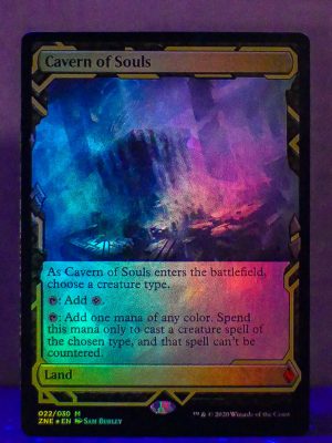 FOIL Cavern of Souls from Zendikar Rising Expedition Proxy