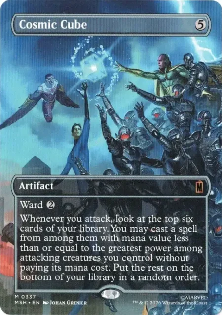 Cosmic Cube (Borderless) from Marvel Super Heroes Magic the Gathering Proxy