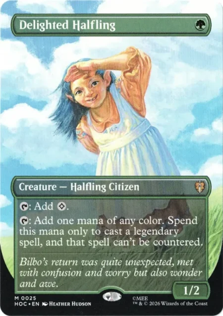 Delighted Halfling hobbit – mtg proxy