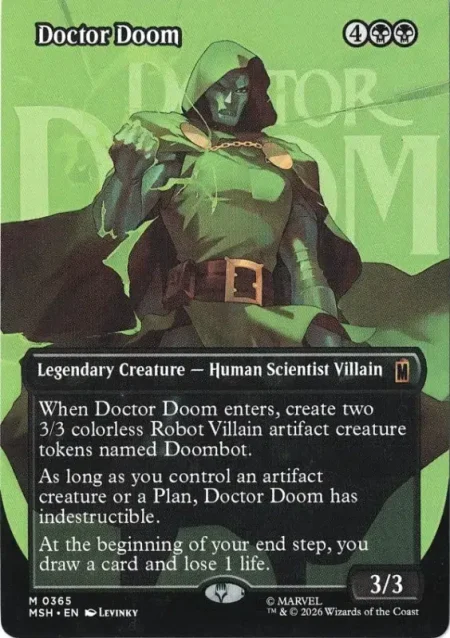 Doctor Doom (Borderless) from Marvel Super Heroes Magic the Gathering Proxy