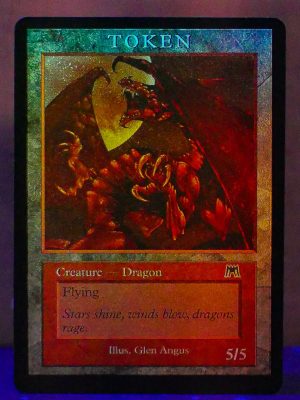 FOIL TOKEN Dragon from Onslaught Proxy