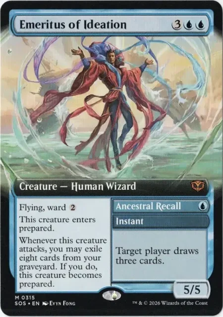Emeritus of Ideation (Extended Art) from Secrets of Strixhaven Magic the Gathering Proxy