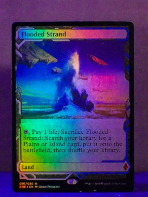 FOIL Flooded Strand from Zendikar Rising Expedition Proxy
