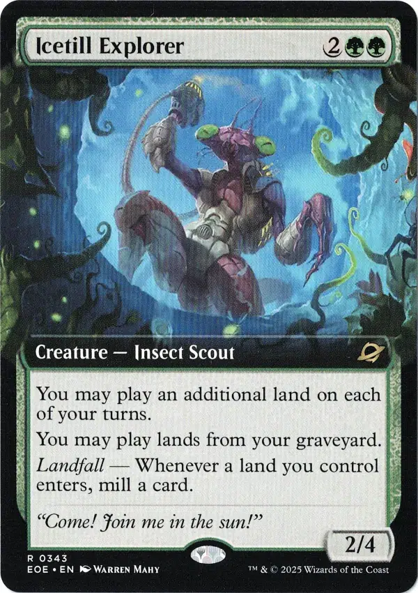 Icetill Explorer (Extended Art) from Edge of Eternities Magic the Gathering Proxy