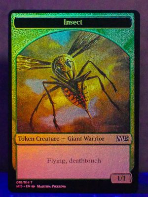 FOIL TOKEN Insect from Magic 2015 Proxy