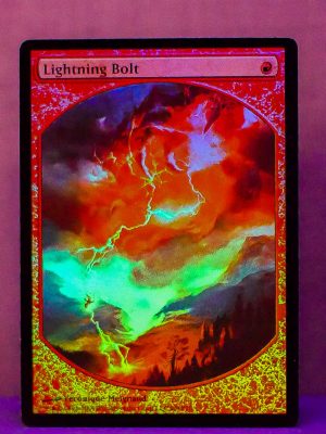 FOIL Lightning Bolt from Magic Players Rewards Proxy
