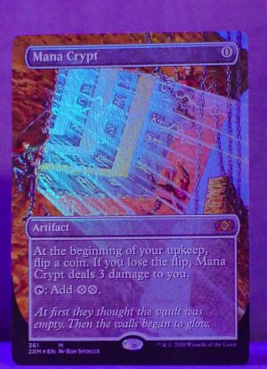 FOIL Mana Crypt (Borderless) from Double Masters Box Topper Proxy