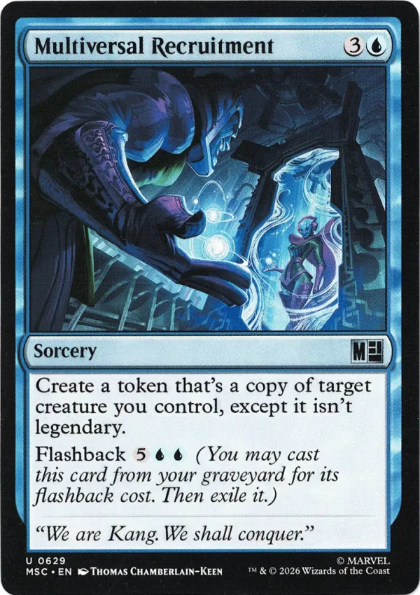 Multiversal Recruitment from Marvel Super Heroes Commander Magic the Gathering Proxy