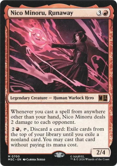Nico Minoru, Runaway from Marvel Super Heroes Commander Magic the Gathering Proxy