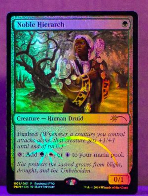 FOIL Noble Hierarch from Pro tour Promo Proxy