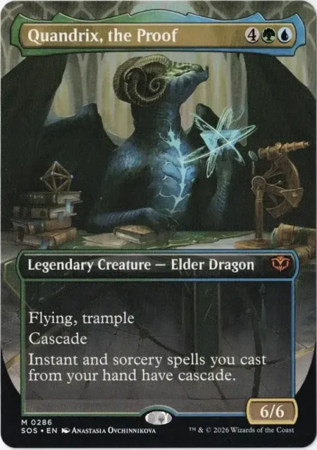 Quandrix, the Proof (Borderless) from Secrets of Strixhaven Magic the Gathering Proxy