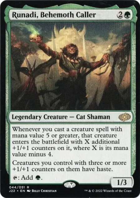 Runadi, Behemoth Caller from Jumpstart 2022 Magic the Gathering Proxy