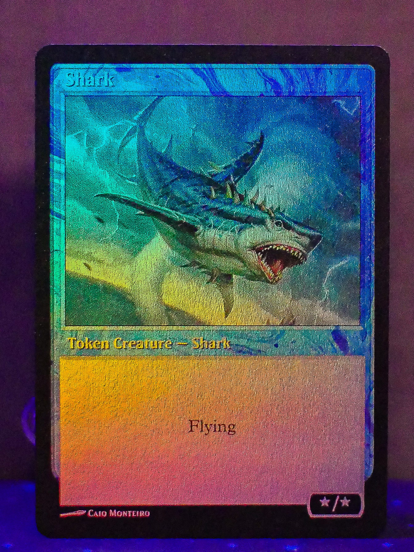 FOIL TOKEN Shark from Ikoria:Lair of Behemoths Magic the Gathering MTG  Proxy Card