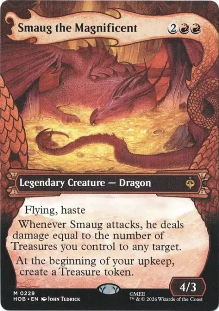 Smaug the Magnificent (Showcase) from The Hobbit Magic the Gathering Proxy