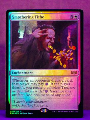 FOIL Smothering Tithe from Ravnica Allegiance Proxy