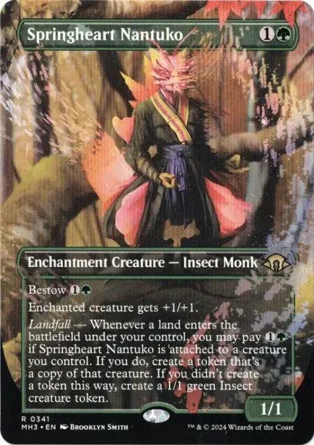 Springheart Nantuko (Borderless) from Modern Horizons 3 Magic the Gathering Proxy