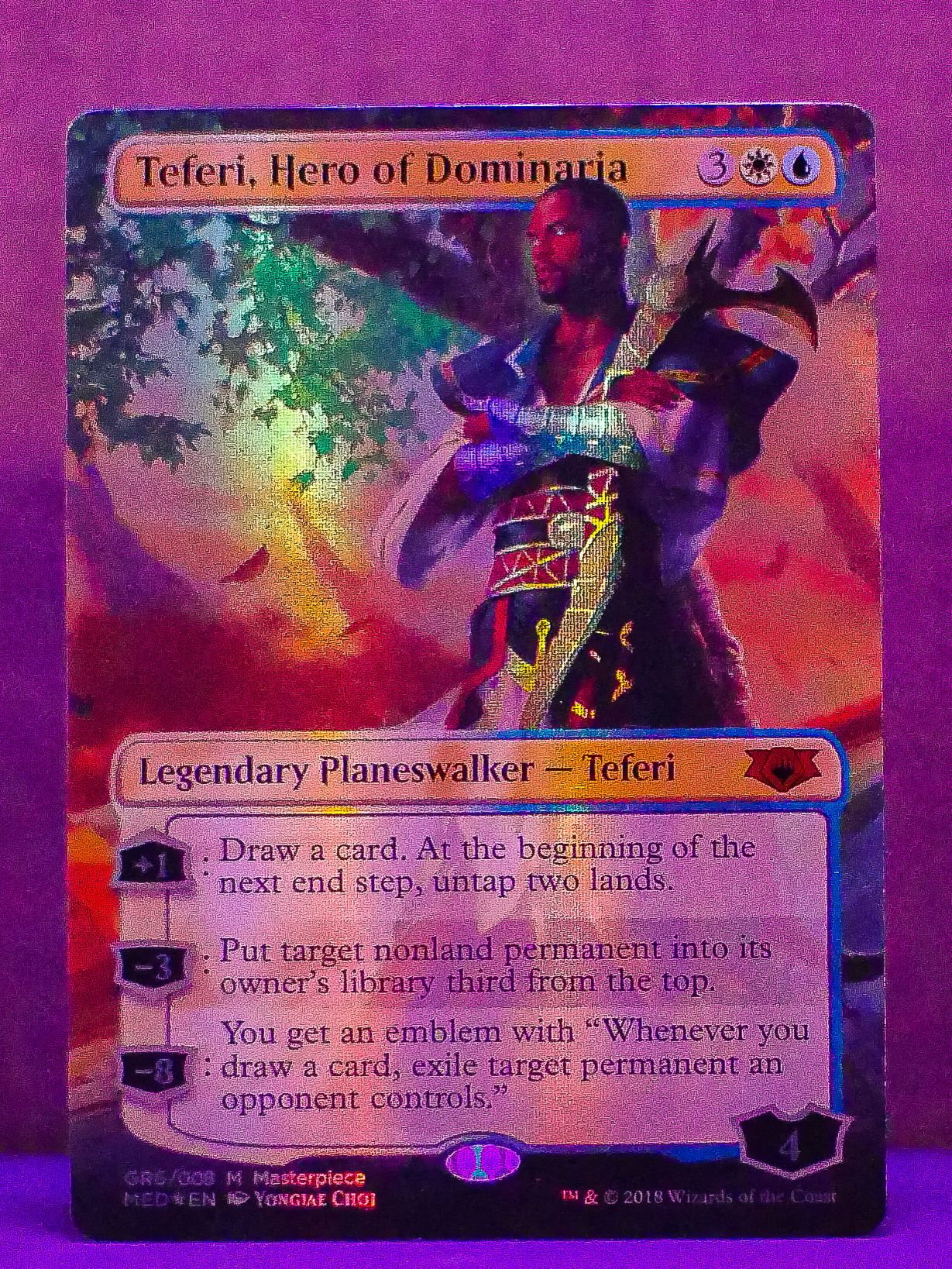 FOIL Teferi, Hero of Dominaria from Guilds of Ravnica: Mythic Edition Magic  the Gathering MTG Proxy Card