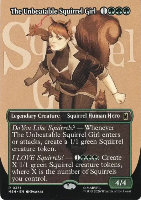 The Unbeatable Squirrel Girl (Borderless) from Marvel Super Heroes Magic the Gathering Proxy