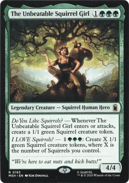 The Unbeatable Squirrel Girl from Marvel Super Heroes Magic the Gathering Proxy