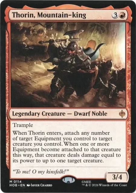 Thorin, Mountain-king from The Hobbit Magic the Gathering Proxy