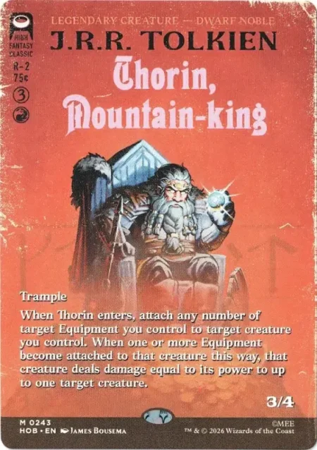 Thorin, Mountain-king (Showcase) from The Hobbit Magic the Gathering Proxy