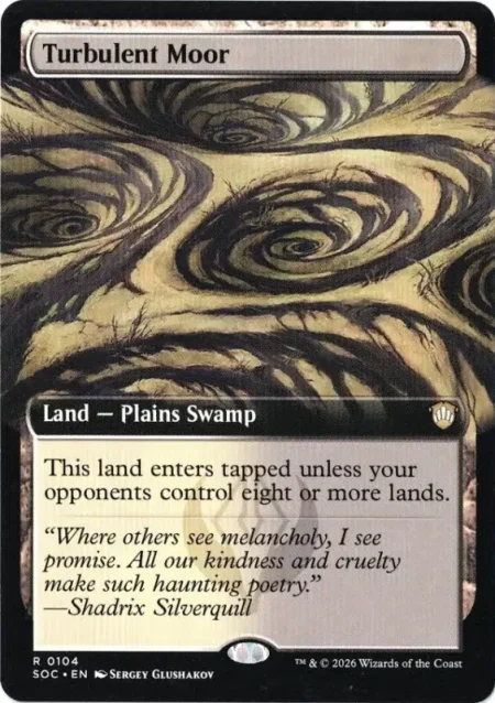Turbulent Moor (Extended Art) from Secrets of Strixhaven Commander Magic the Gathering Proxy