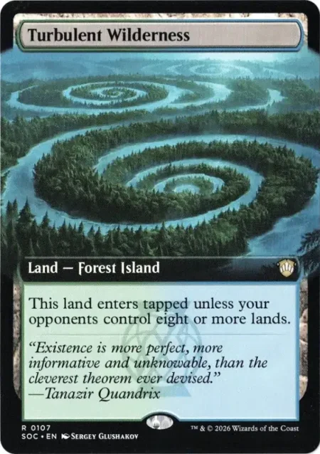 Turbulent Wilderness (Extended Art) from Secrets of Strixhaven Commander Magic the Gathering Proxy