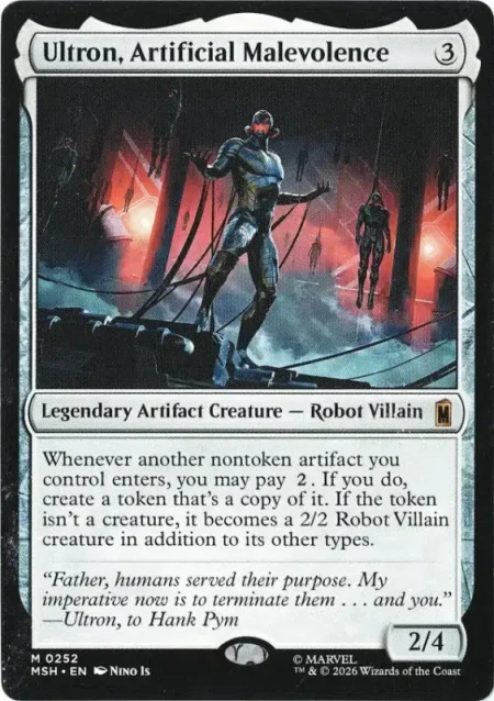 Ultron, Artificial Malevolence from Marvel Super Heroes Magic the Gathering Proxy
