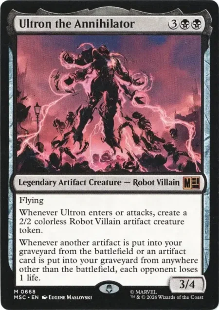 Ultron the Annihilator from Marvel Super Heroes Commander Magic the Gathering Proxy