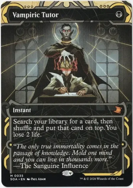 Vampiric Tutor from Secrets of Strixhaven: Mystical Archive Magic the Gathering Proxy