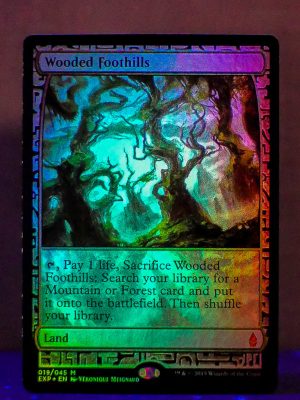 FOIL Wooded Foothills from Zendikar Expedition Proxy