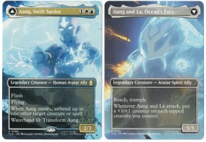 Aang, Swift Savior (0298) (Borderless) from Avatar: The Last Airbender Magic the Gathering Proxy