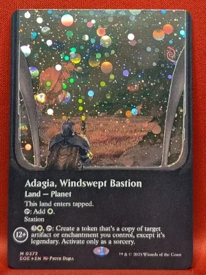 GALAXY FOIL Adagia, Windswept Bastion (Borderless) from Edge of Eternities Magic the Gathering Proxy