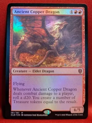 FOIL Ancient Copper Dragon from Commander Legends: Battle for Baldur's Gate Magic the Gathering Proxy