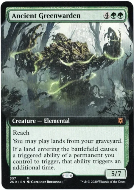 Ancient Greenwarden (Extended Art) from Zendikar Rising Magic the Gathering Proxy