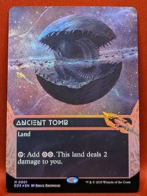 FOIL Ancient Tomb (0001) (Borderless) from Edge of Eternities: Stellar Sights Magic the Gathering Proxy