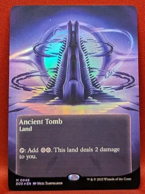 FOIL Ancient Tomb (0046) (Borderless) from Edge of Eternities: Stellar Sights Magic the Gathering Proxy