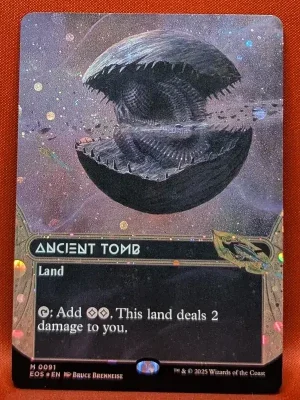 GALAXY FOIL Ancient Tomb (0091) (Borderless) from Edge of Eternities: Stellar Sights Magic the Gathering Proxy