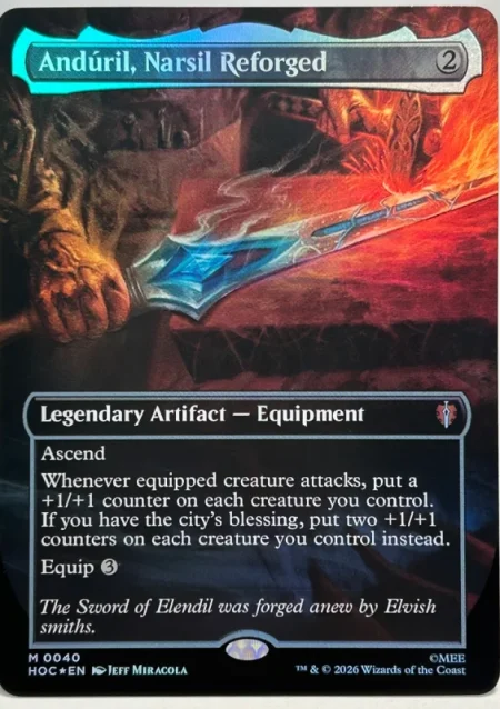 Anduril narsil reforged foil – mtg proxy