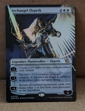 FOIL Archangel Elspeth (Borderless) from March of the Machine Proxy