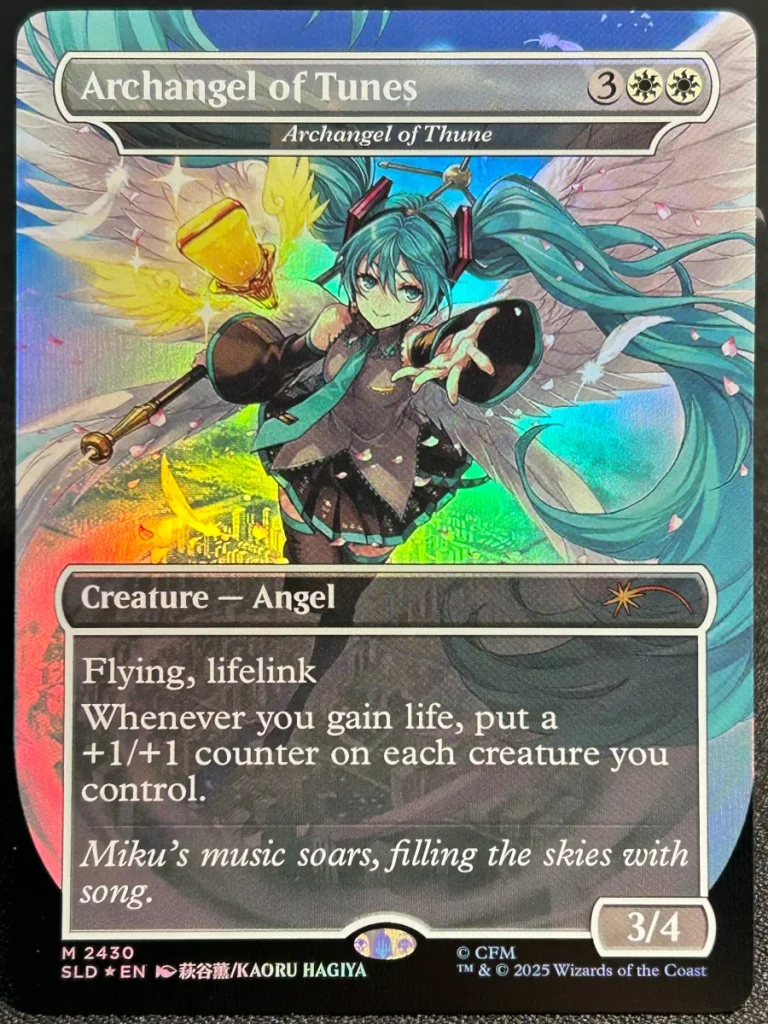 FOIL Archangel of Tunes (Archangel of Thune) (2430) from Secret Lair Drop Magic the Gathering Proxy