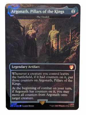 SURGE FOIL Argonath, Pillars of the Kings - The Ozolith from Commander: The Lord of the Rings: Tales of Middle-earth Proxy