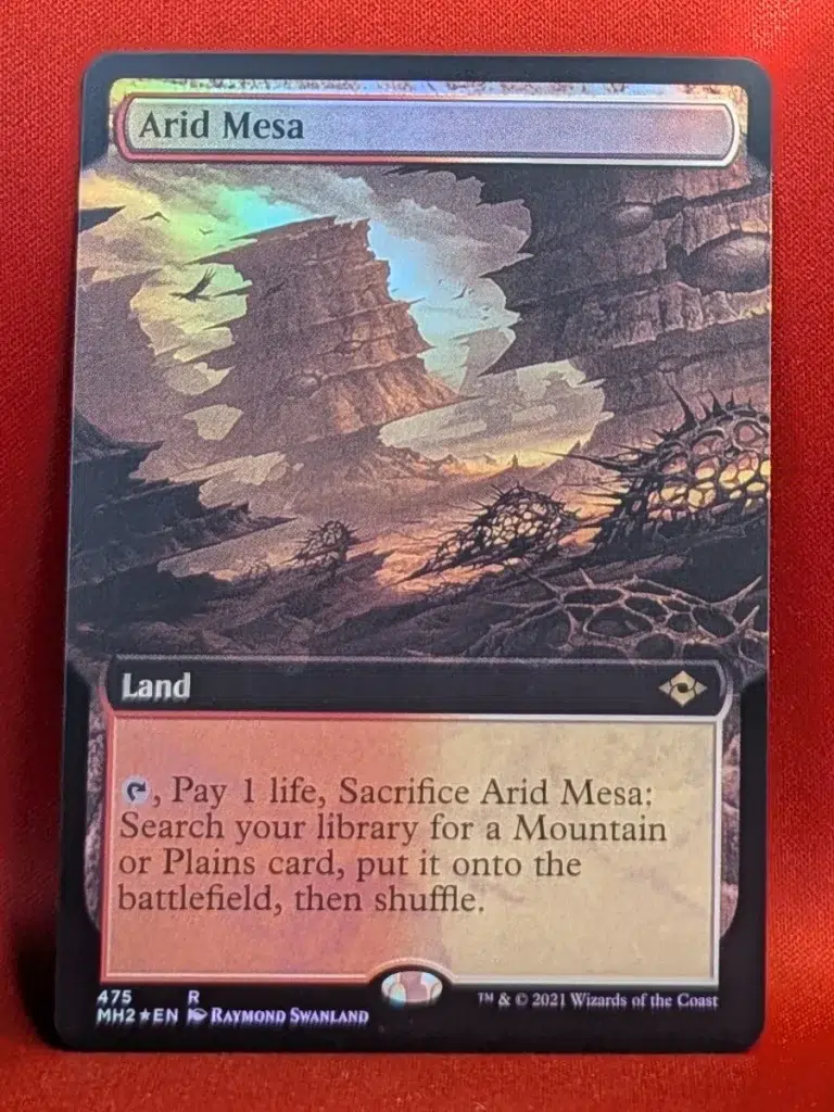 FOIL Arid Mesa (Extended Art) from Modern Horizons 2 Magic the Gathering Proxy