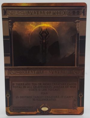 FOIL Avatar of Woe from Amonkhet Invocations Proxy