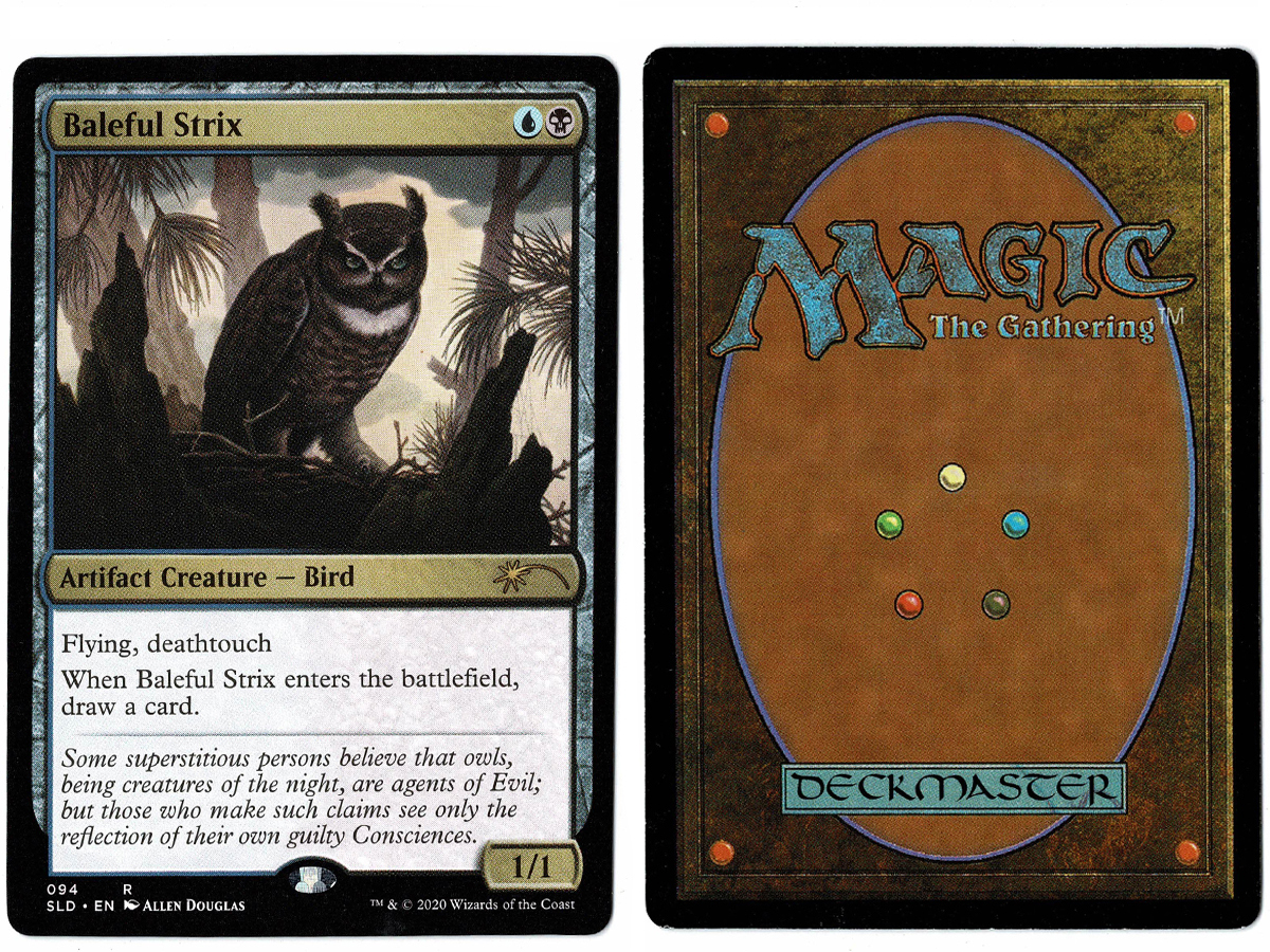 Baleful Strix from Secret Lair Drop Magic the Gathering MTG Proxy Card with  Recessed Hologram