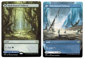 Pathways Dual Faced Borderless 10 card lands set from Kaldheim and Zendikar Rising