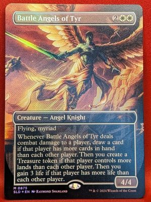 FOIL Battle Angels of Tyr (Borderless) from Secret Lair Drop Series Magic the Gathering Proxy